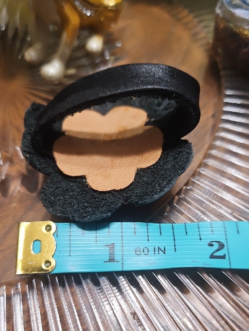 Hand Crafted Genuine Leather Flower Dog Collar Charm NEW - Picture 9 of 10